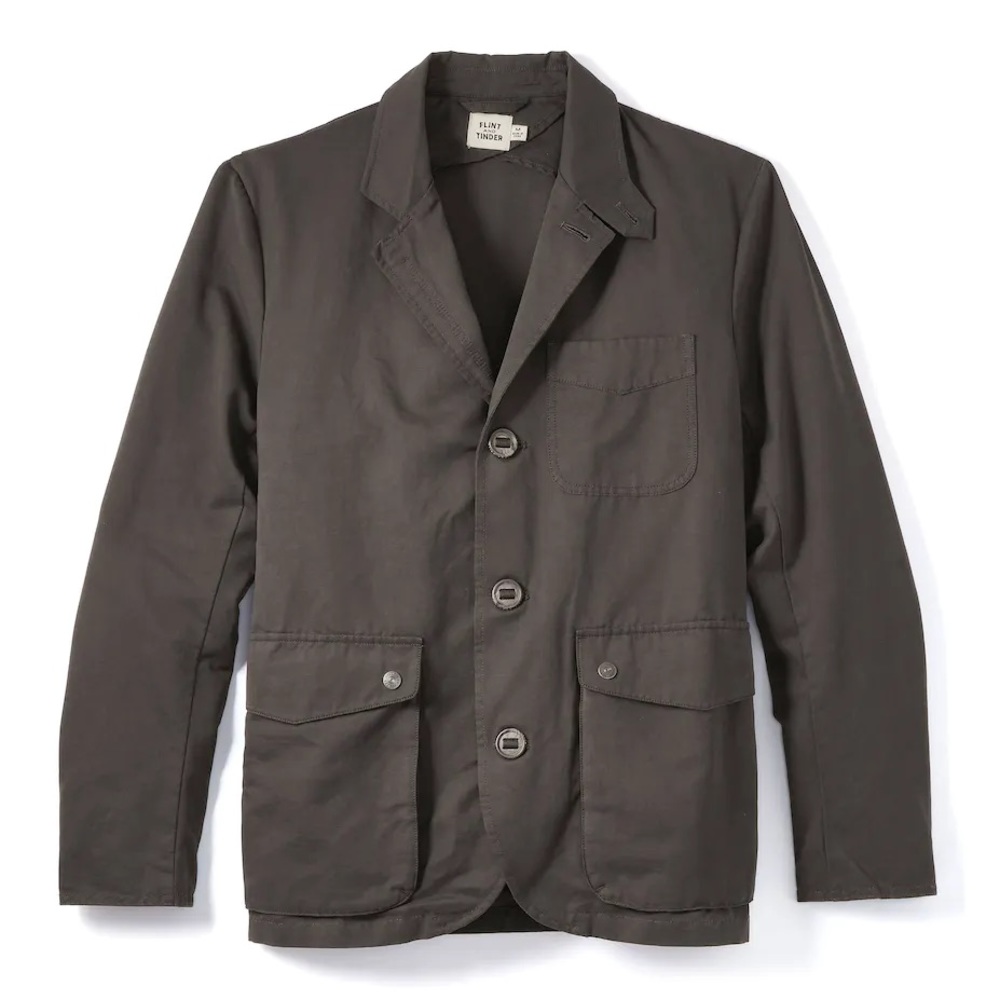 Flint and Tinder pack blazer in graphite size XS